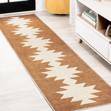 Chayton Minimalist Geometric Machine-washable Area Rug